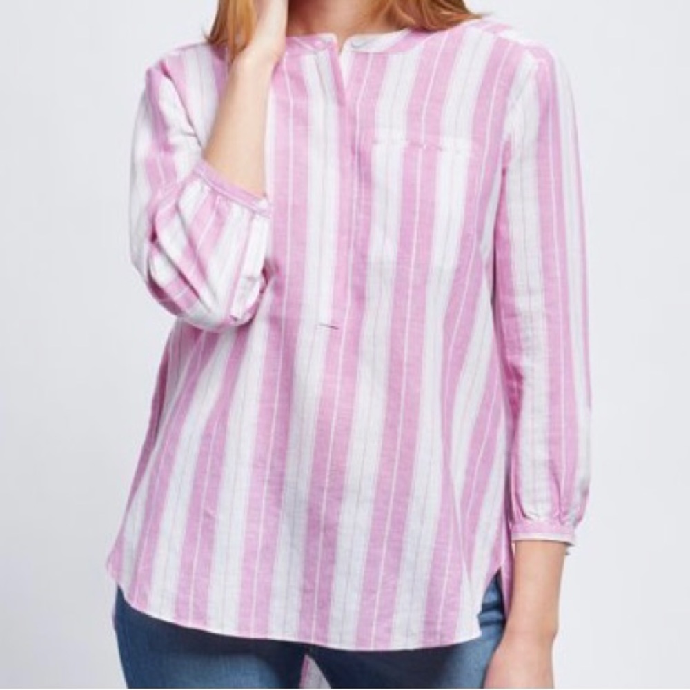 NYDJ Stripe Pullover Tunic Shirt Top Size‎ XL